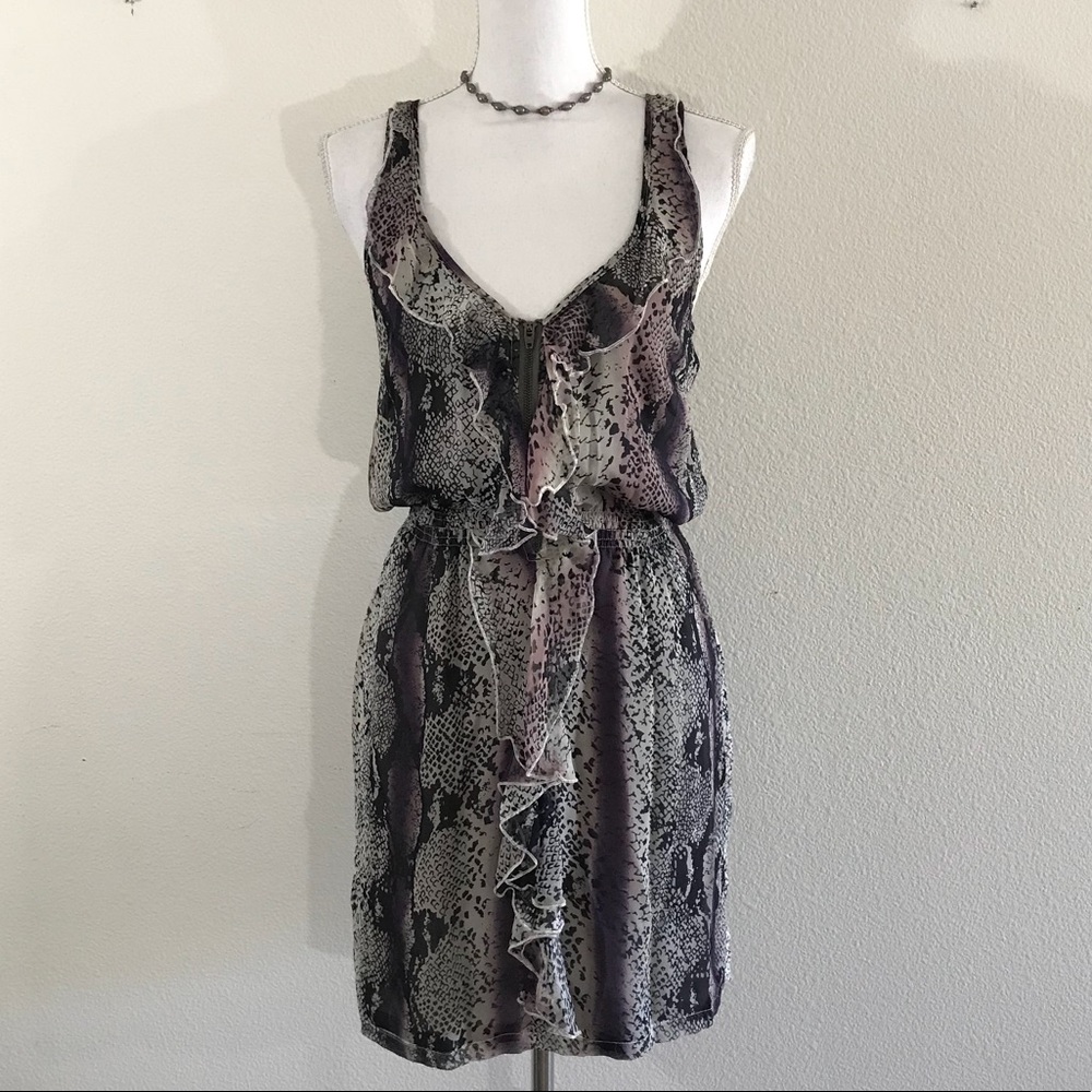 CHARLIE JADE Silk Reptile Print Dress - Picture 1 of 6